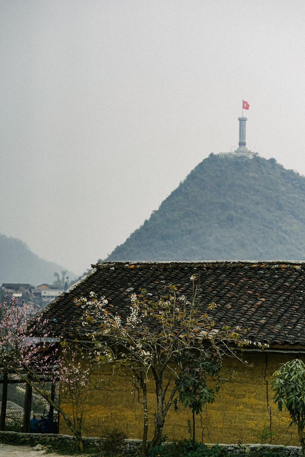 Lung Cu Flag Tower on a mountain peak