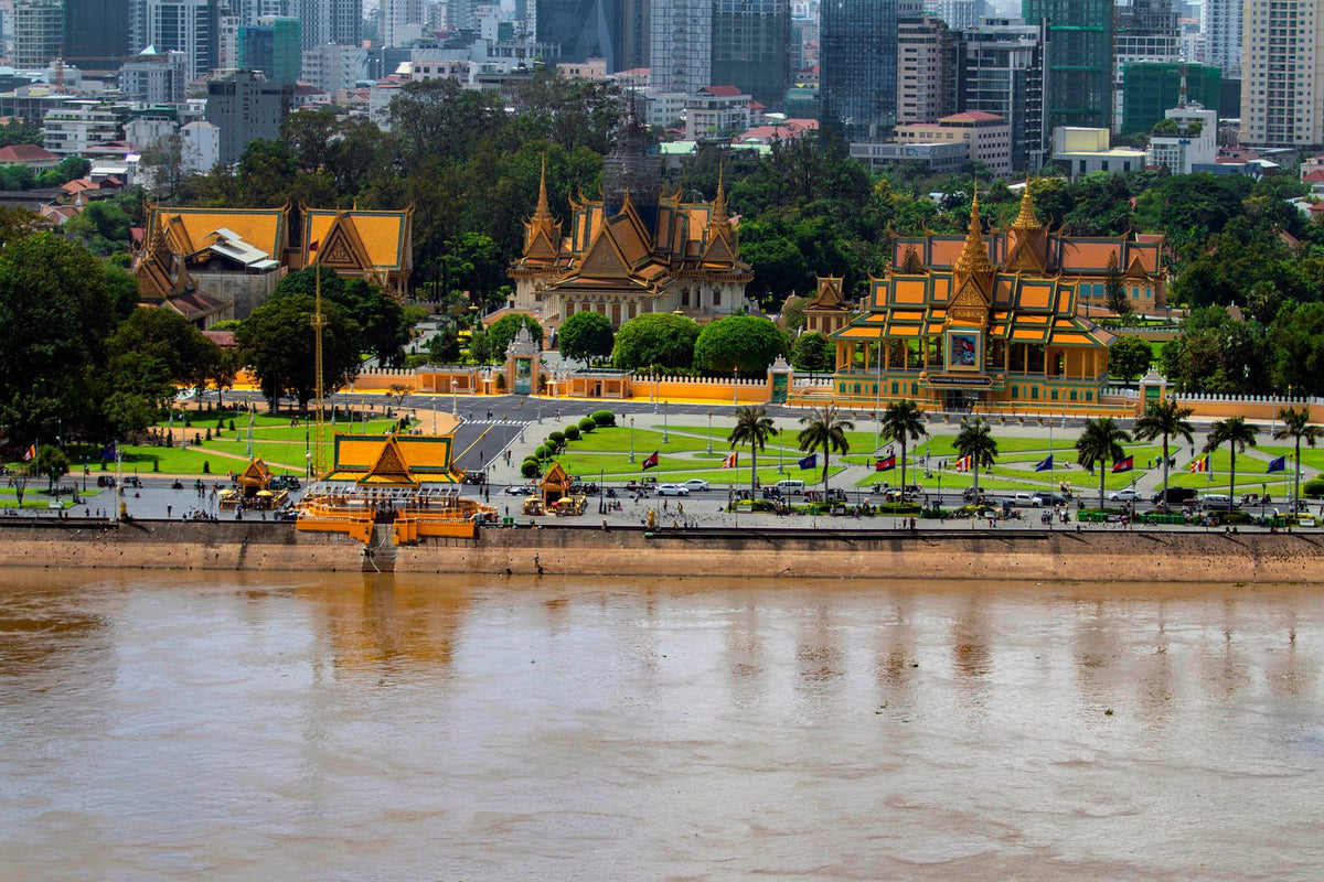 Aerial view of the Royal Palace, Phnom Penh