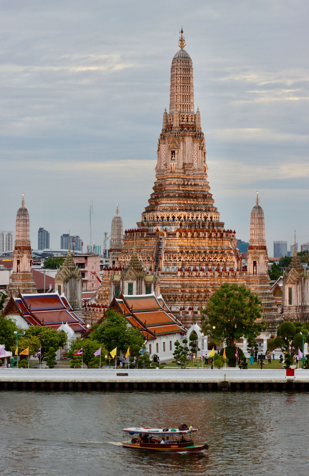 Wat Arun on the river in Bangkok