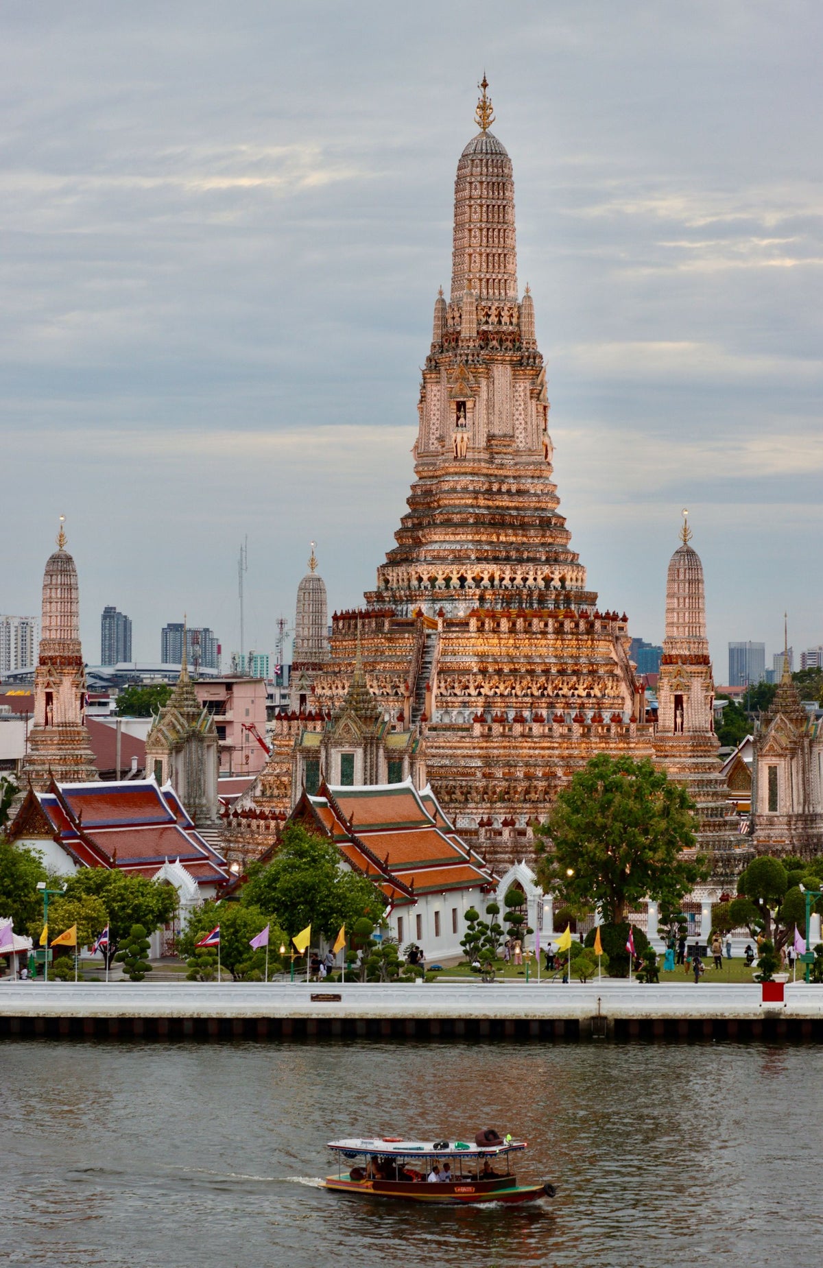 Wat Arun on the river in Bangkok