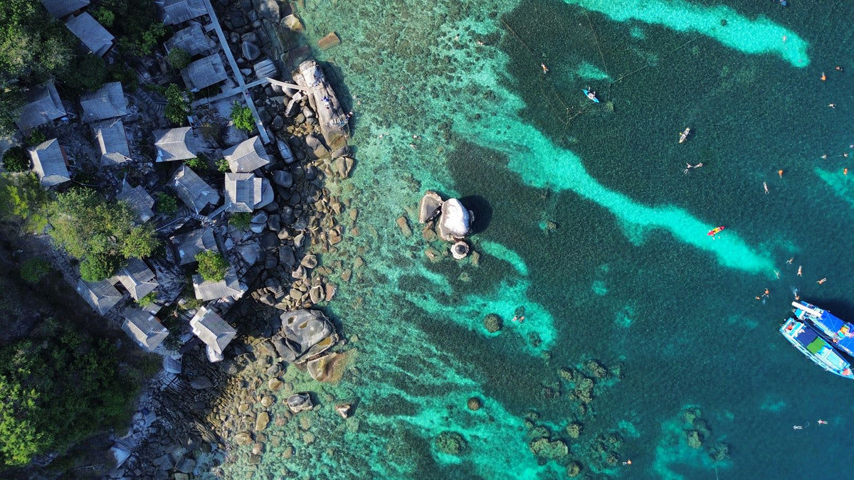Coastline of Koh Tao from above