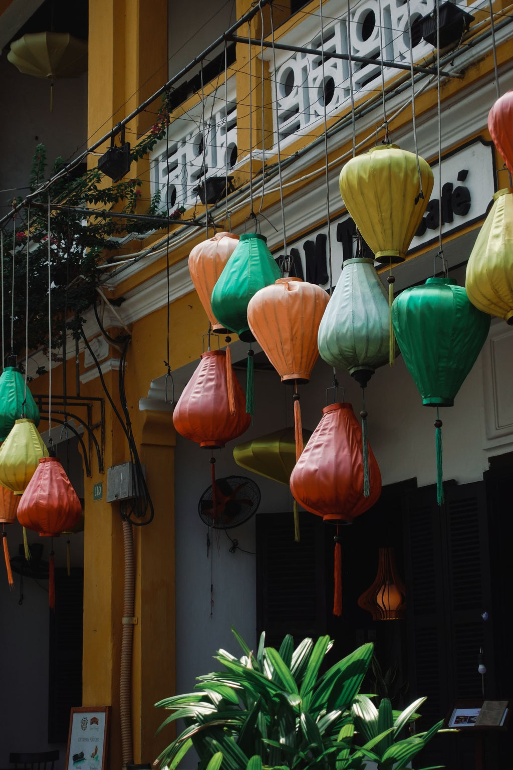 Lanterns and historic buildings in Hoi An
