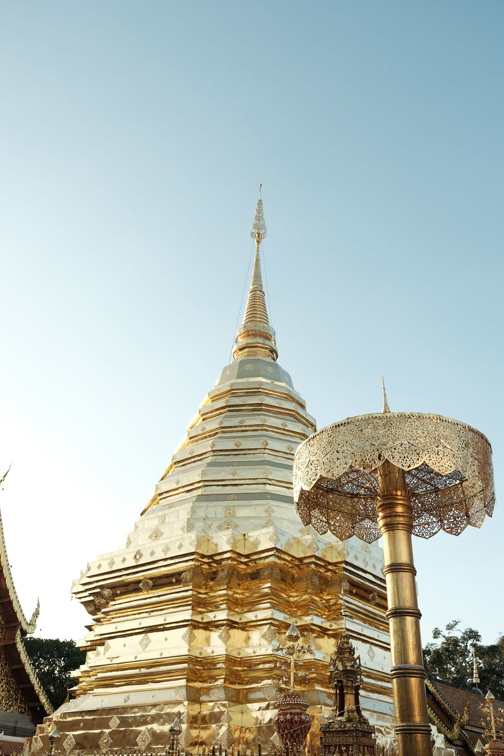 Golden pagoda at Wat Phra That Doi Suthep, Chiang Mai