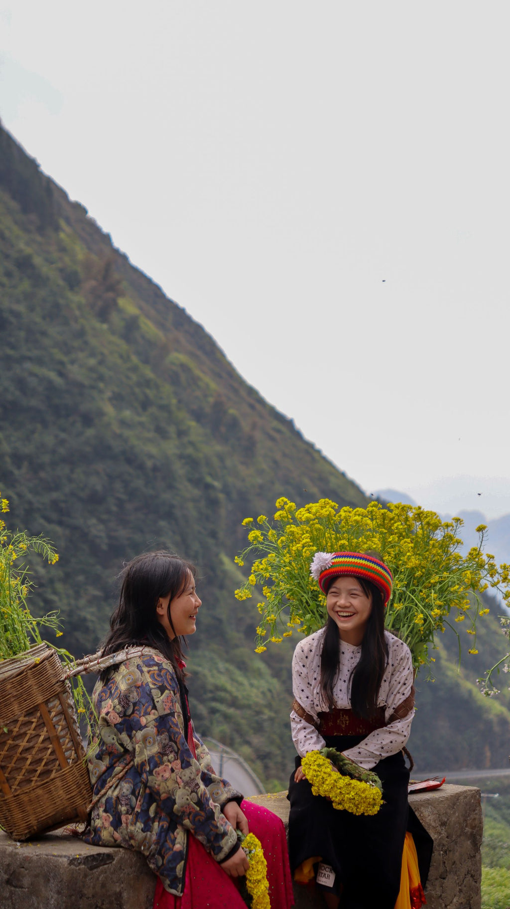 Hmong women in traditional dress in Ha Giang