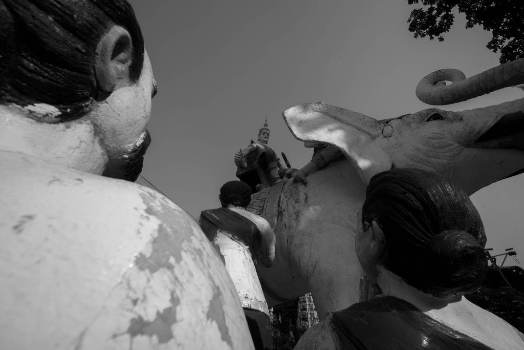 Statues at Wat Phnom Sampeau, Battambang