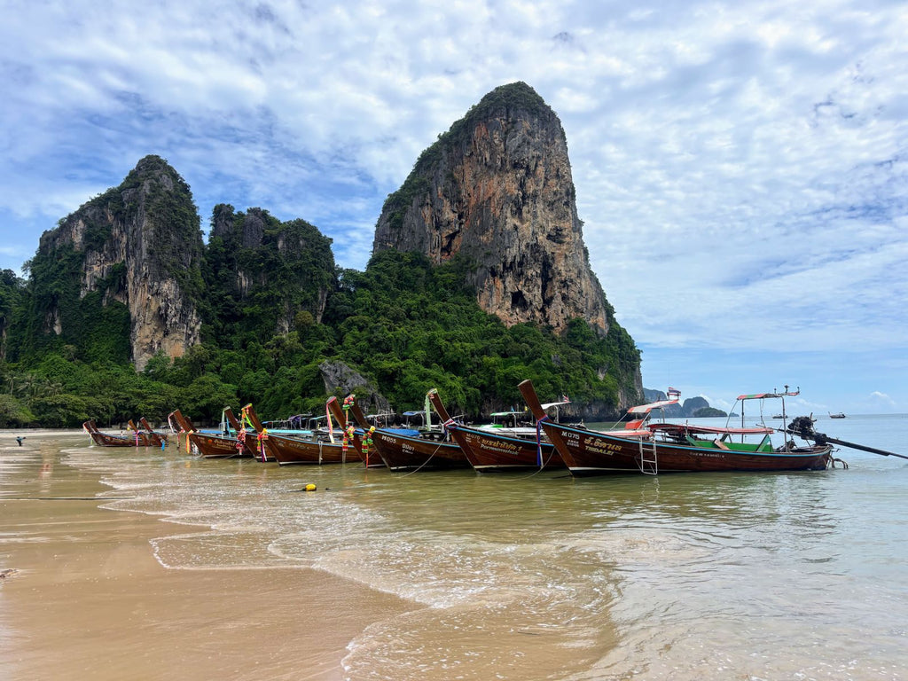 Longtail boats on Railay Beach, Krabi